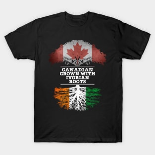 Canadian Grown With Ivorian Roots - Gift for Ivorian With Roots From Ivory Coast T-Shirt